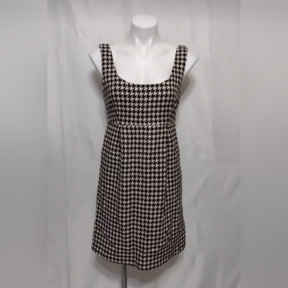 Vineyard Vines Houndstooth Wool Blend Jumper Dress Size 10 Preppy Classic Glam